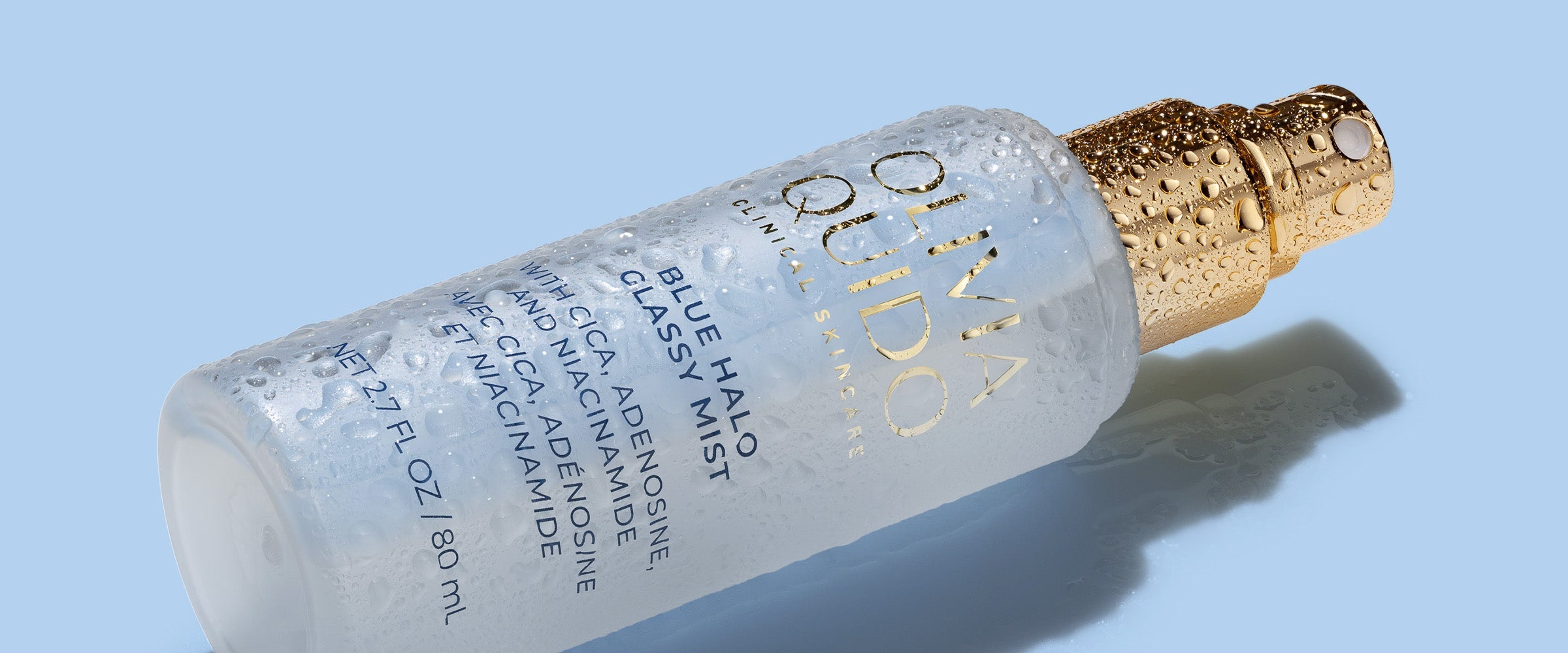 Olivia Quido Skincare Blue Halo Glassy Mist Bottle