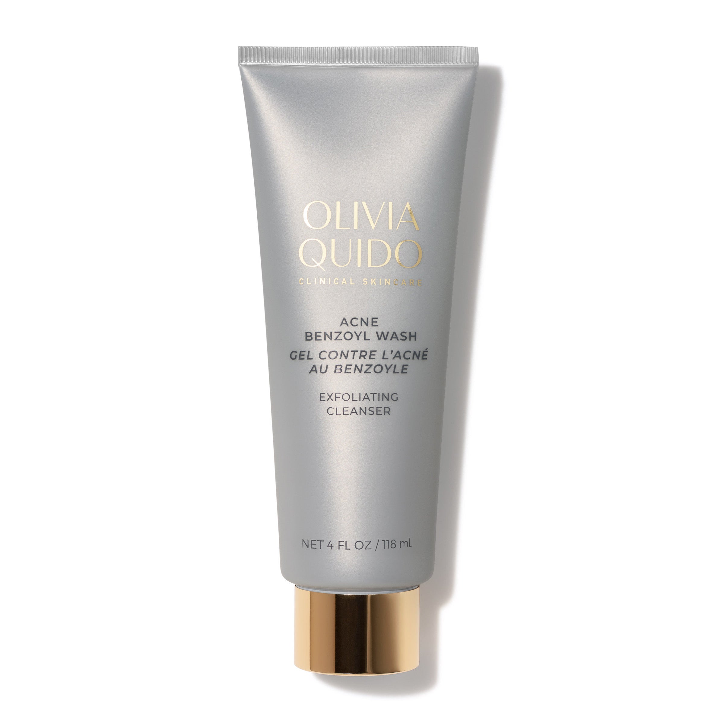 Olivia Quido Clinical Skincare Acne Benzoyl Wash Exfoliating Cleanser Tube