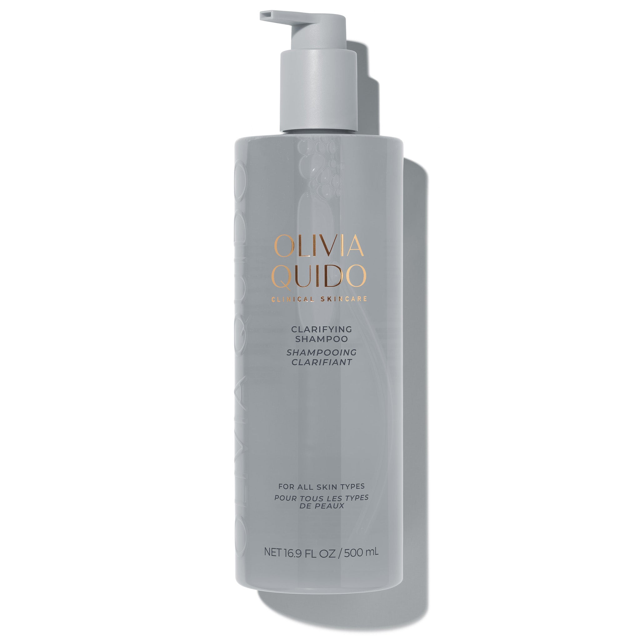 Clarifying Shampoo by Olivia Quido in a sleek bottle, perfect for removing oil and buildup.
