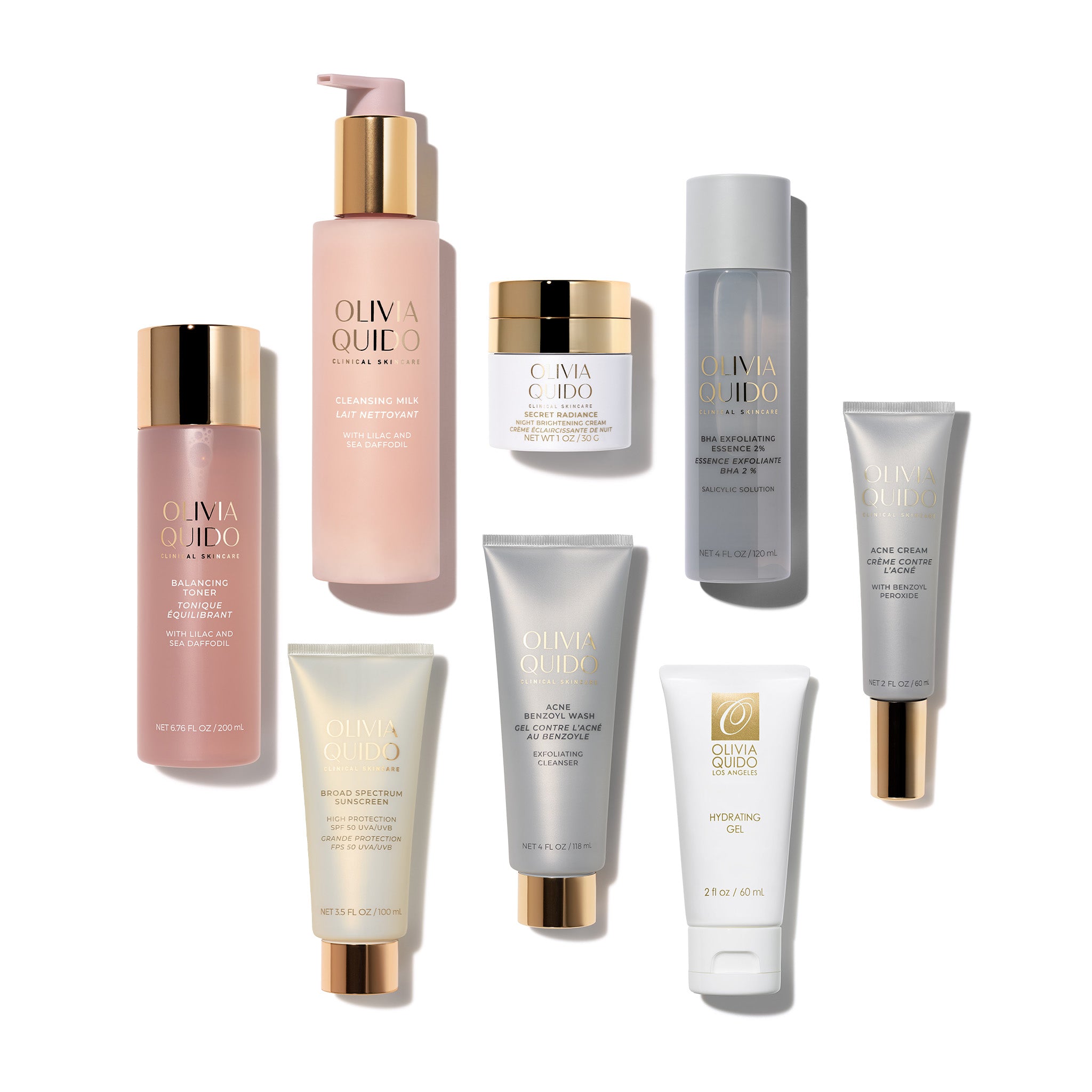 Olivia Quido Complete Acne Solution Skincare Set for acne-prone skin