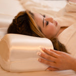Olivia Quido sleeping on beauty pillow pink