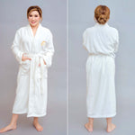 Olivia Quido wearing Luxury spa robe