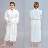 Olivia Quido wearing Luxury spa robe