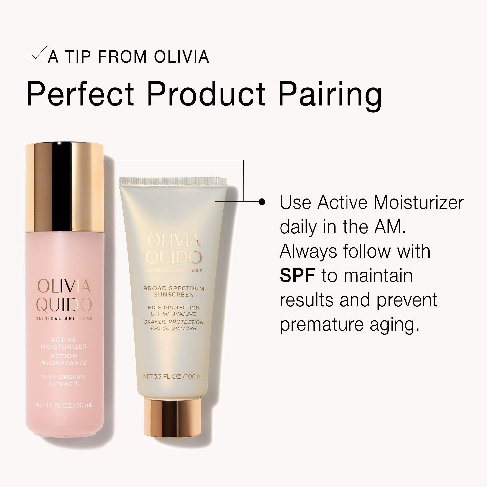 Olivia Quido Skincare Active Moisturizer Product Pairing