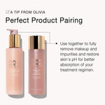 Olivia Quido perfect pairing of Cleansing Milk with Balancing Toner